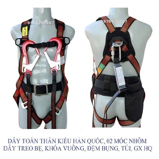 Dây Đai An Toàn Toàn Thân hai móc nhôm