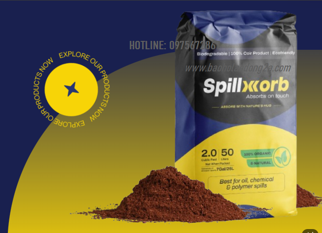 Bột thấm hút dầu hóa chất và các loại chất lỏng độc hại sinh học SPILLXORB