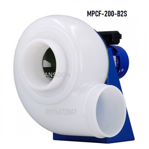 Quạt ly tâm tủ hút khói phòng thí nghiệm bằng nhựa MEANSOON Model: MPCF-200-B2S